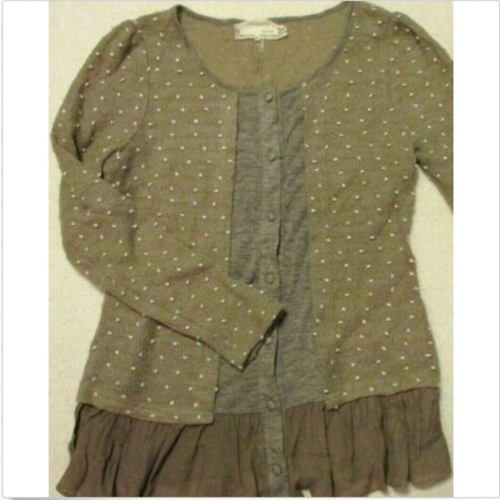 Women's Anthro A'reve Peplum Tunic Top Size Medium